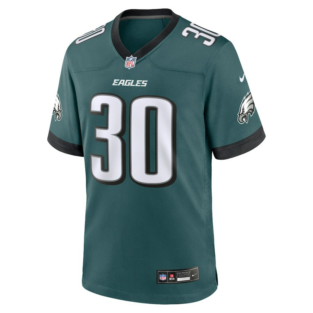 Jihaad Campbell Philadelphia Eagles 2025 NFL Draft First Round Pick Game Jersey Green