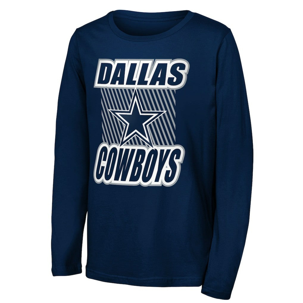 Dallas Cowboys Outerstuff Youth Never Settle Long Sleeve T-Shirt Navy