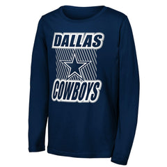 Dallas Cowboys Outerstuff Youth Never Settle Long Sleeve T-Shirt Navy