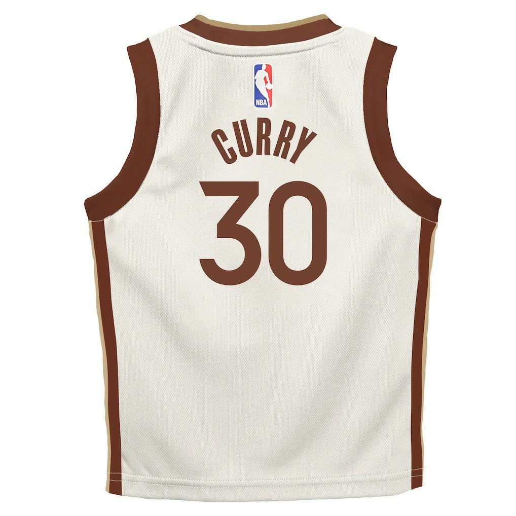 Stephen Curry Golden State Warriors Preschool 2025/26 City Edition Swingman Jersey Tan