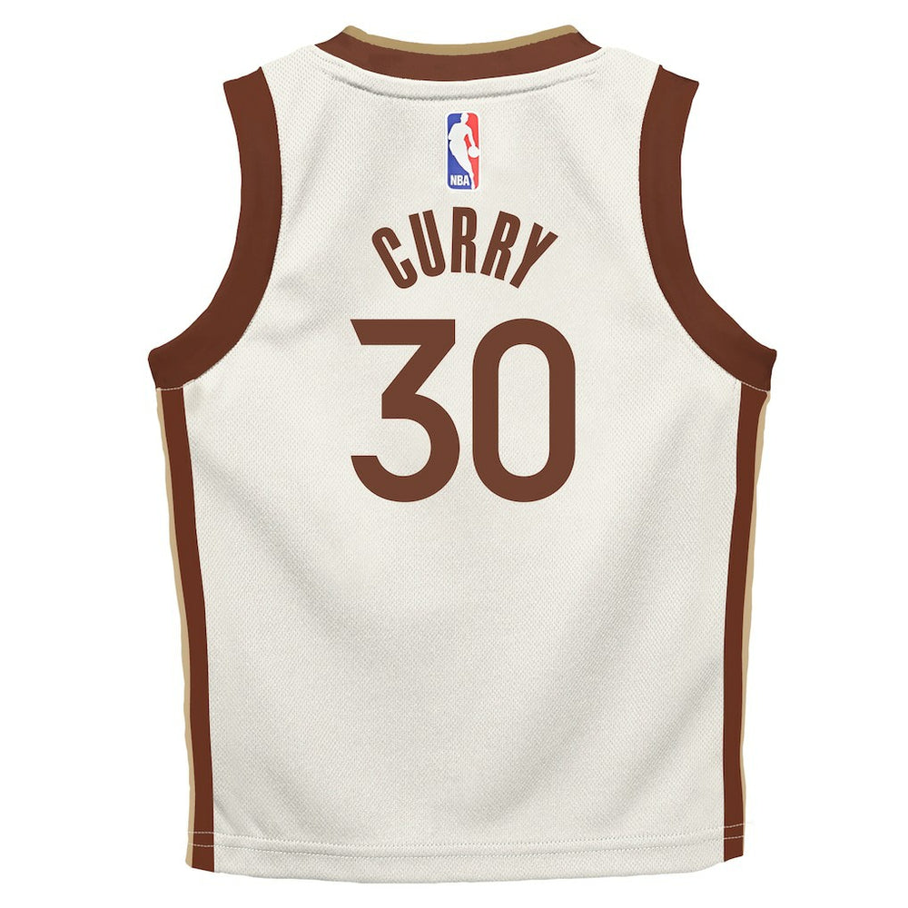 Stephen Curry Golden State Warriors Preschool 2025/26 City Edition Swingman Jersey Tan