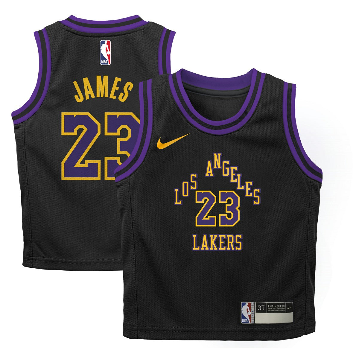 LeBron James Los Angeles Lakers Preschool 2025/26 City Edition Swingman Jersey Black