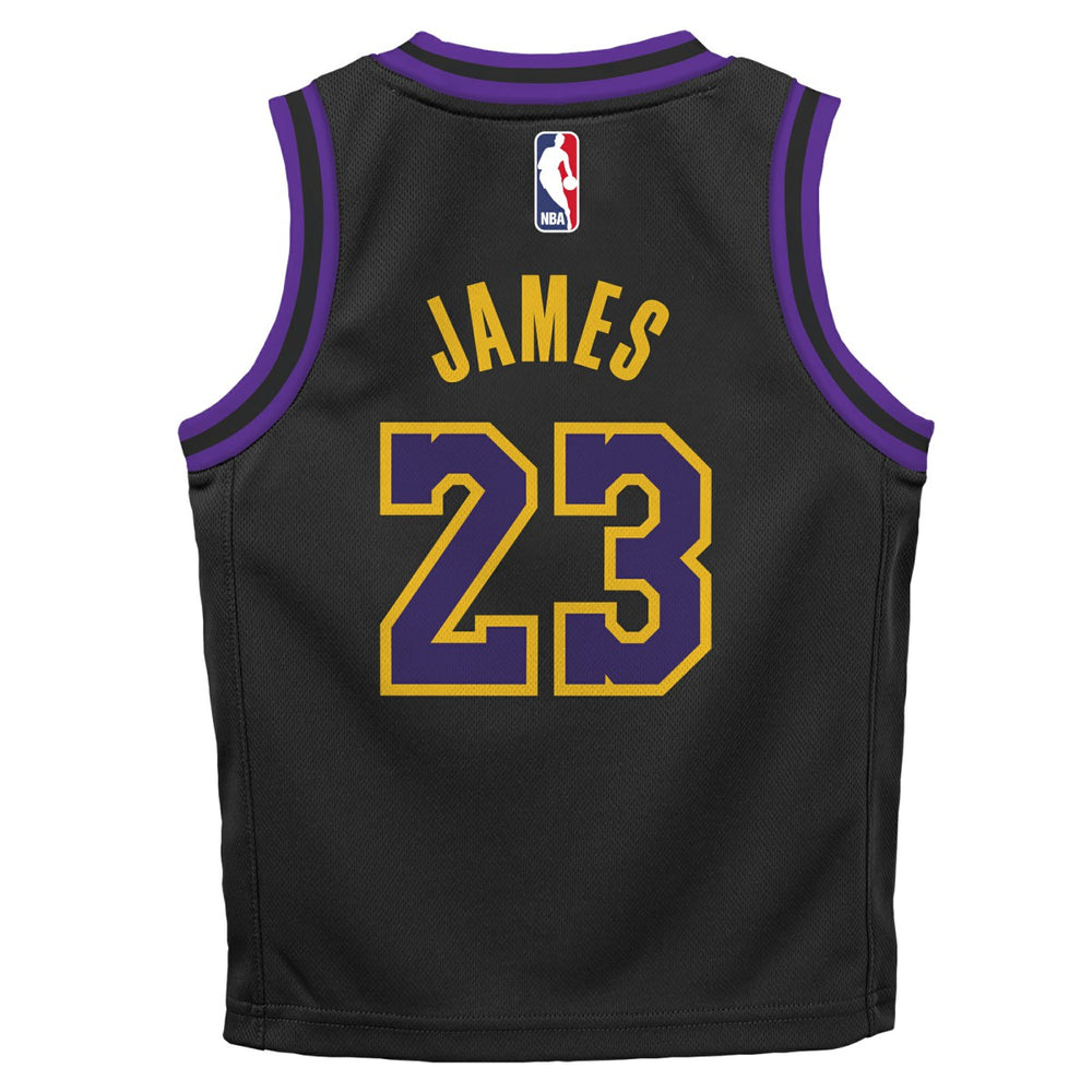 LeBron James Los Angeles Lakers Preschool 2025/26 City Edition Swingman Jersey Black