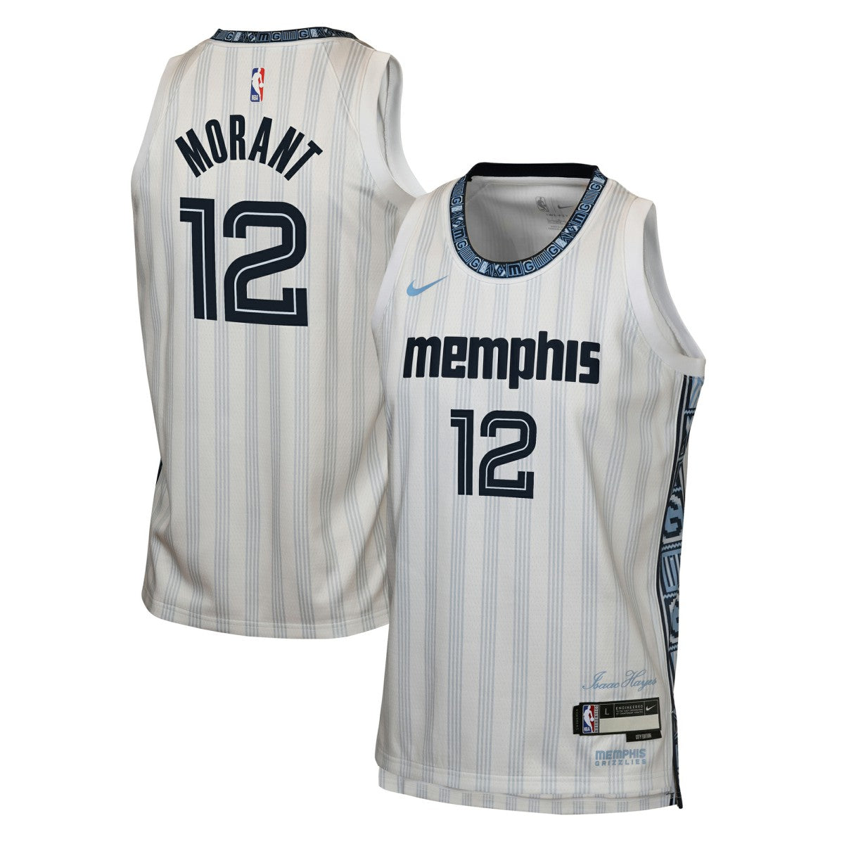 Ja Morant Memphis Grizzlies Youth 2025/26 City Edition Swingman Jersey White