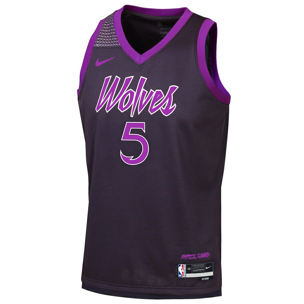 Anthony Edwards Minnesota Timberwolves Youth 2025/26 City Edition Swingman Jersey Purple