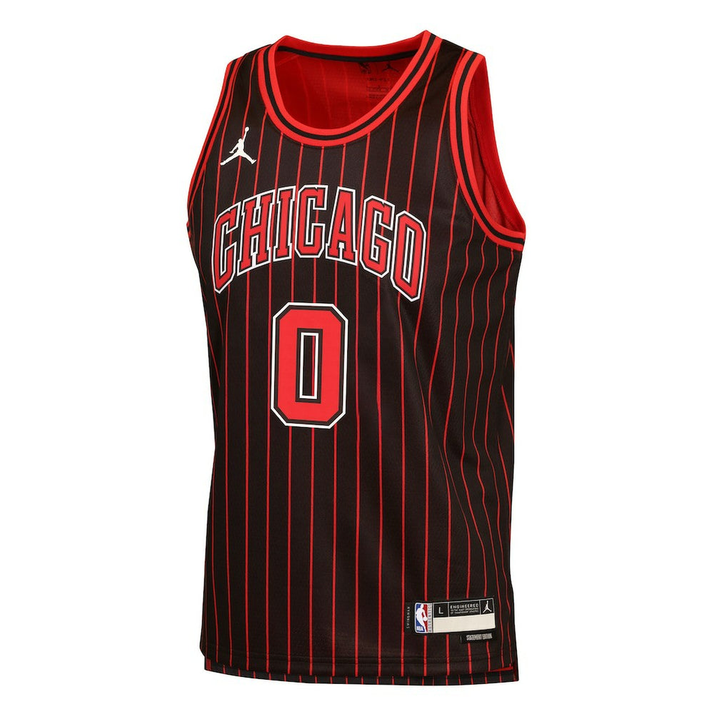 Coby White Chicago Bulls Jordan Brand Youth Swingman Jersey Statement Editi- Black