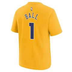LaMelo Ball Charlotte Hornets Youth 2025/26 City Edition Name & Number T-Shirt Yellow