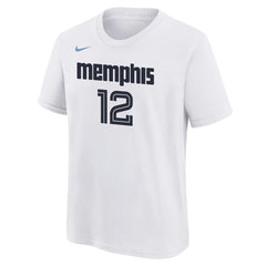 Ja Morant Memphis Grizzlies Youth 2025/26 City Edition Name & Number T-Shirt White