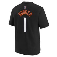 Devin Booker Phoenix Suns Youth 2025/26 City Edition Name & Number T-Shirt Black