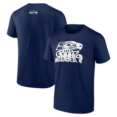 Seattle Seahawks Muckleshoot Tribe T-Shirt College Navy