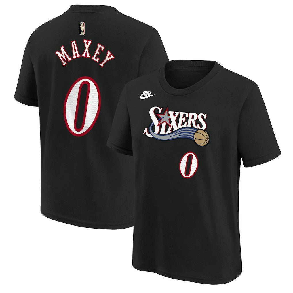 Tyrese Maxey Philadelphia 76ers Youth Name & Number T-Shirt Classic Edition Black