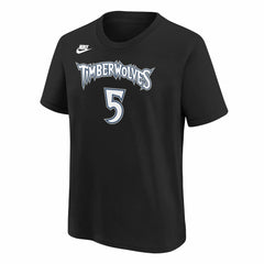Anthony Edwards Minnesota Timberwolves Youth Name & Number T-Shirt Classic Edition Black
