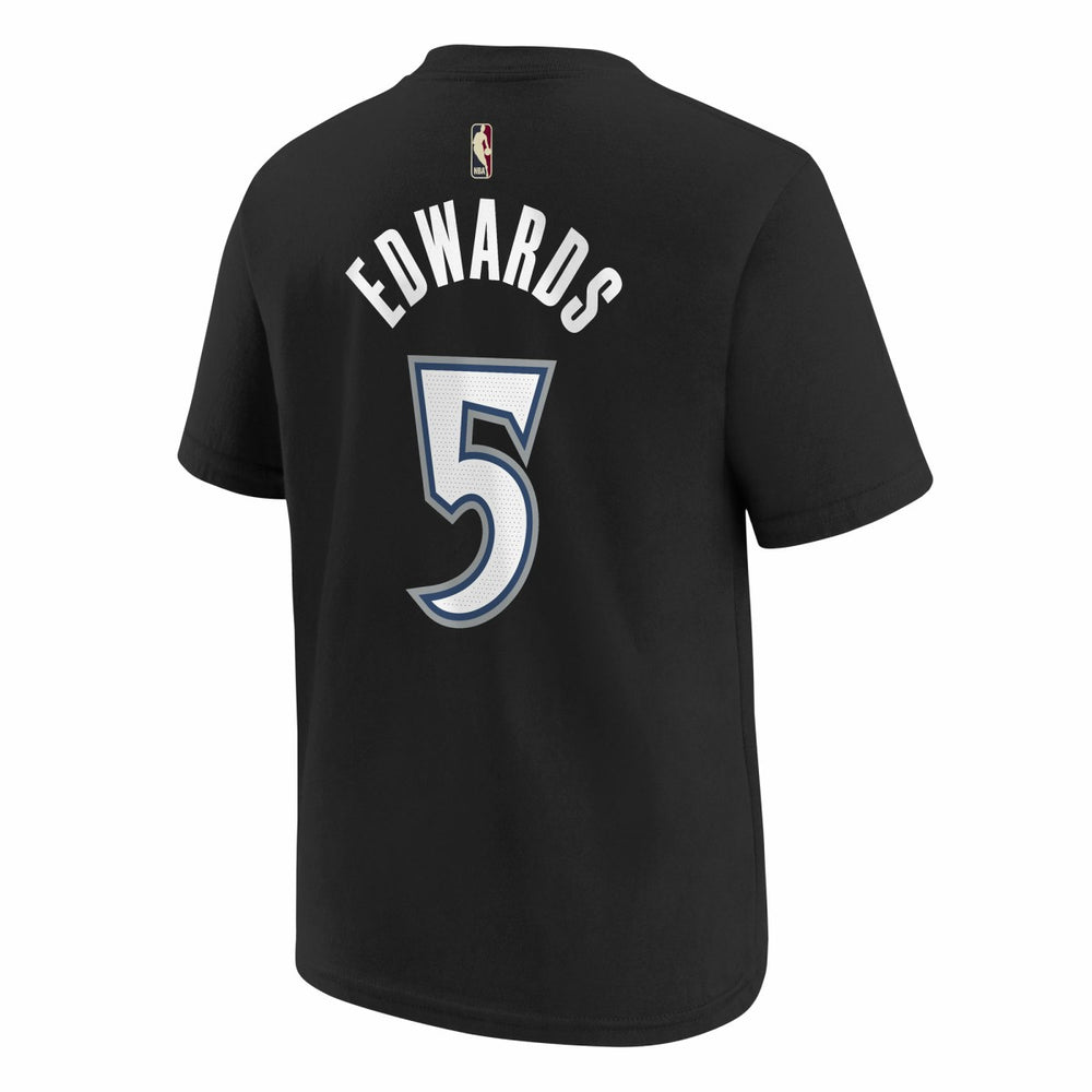 Anthony Edwards Minnesota Timberwolves Youth Name & Number T-Shirt Classic Edition Black