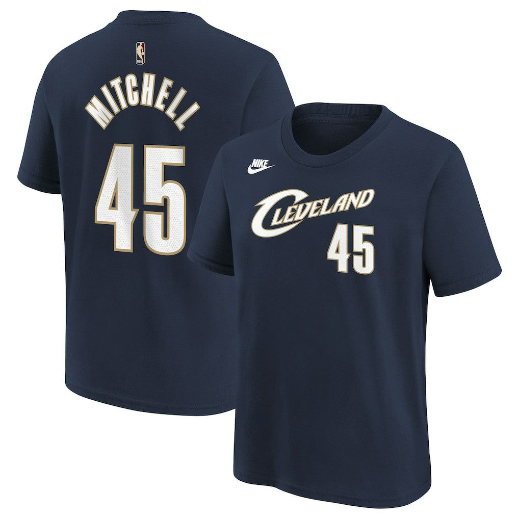 Donovan Mitchell Cleveland Cavaliers Youth Name & Number T-Shirt Classic Editi- Navy