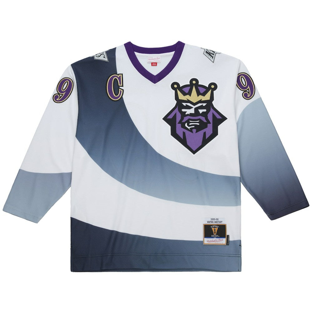 NHL Wayne Gretzky Los Angeles Kings Mitchell & Ness Big & Tall 1995-96 Blue Line 2.0 Jersey - White