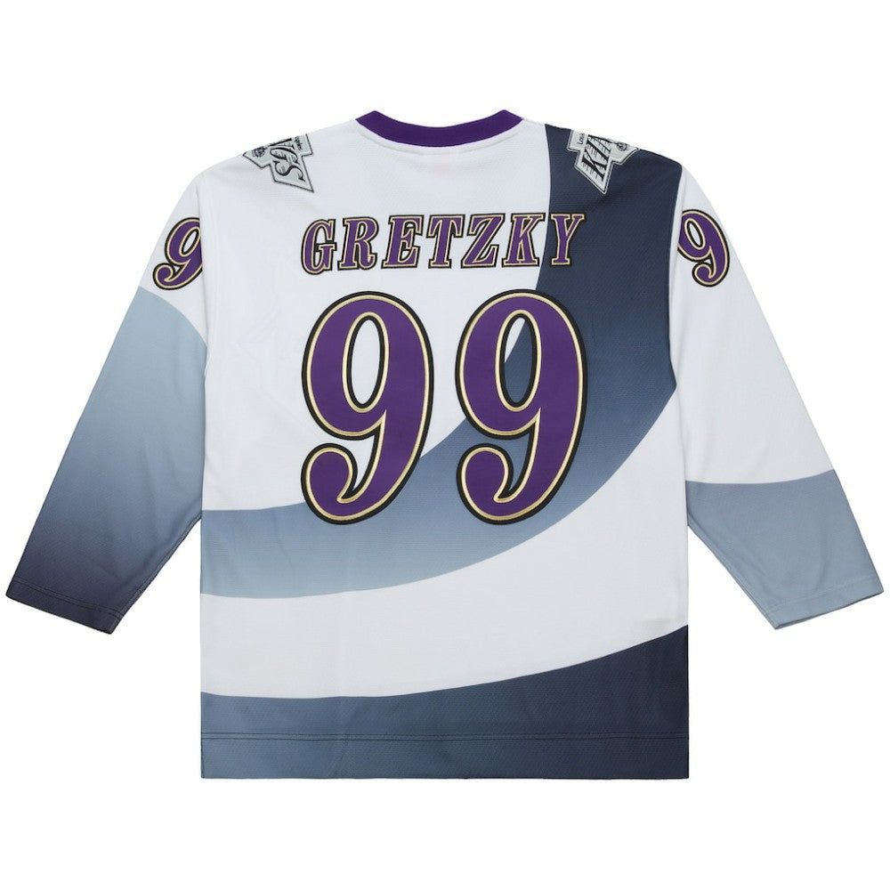 NHL Wayne Gretzky Los Angeles Kings Mitchell & Ness Big & Tall 1995-96 Blue Line 2.0 Jersey - White