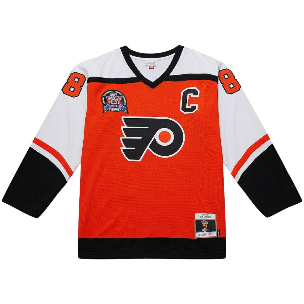 NHL Eric Lindros Philadelphia Flyers Mitchell & Ness Big & Tall 1996-97 Blue Line 2.0 Jersey - Orange