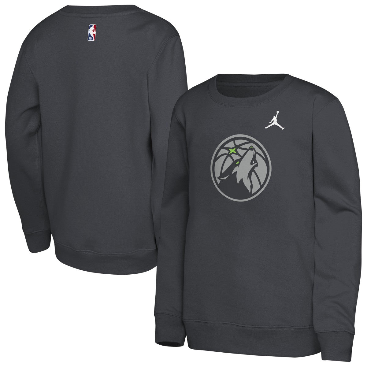 Minnesota Timberwolves Jordan Brand Youth Courtside Statement Edition Sweatshirt Gray