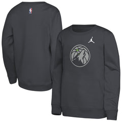 Minnesota Timberwolves Jordan Brand Youth Courtside Statement Edition Sweatshirt Gray