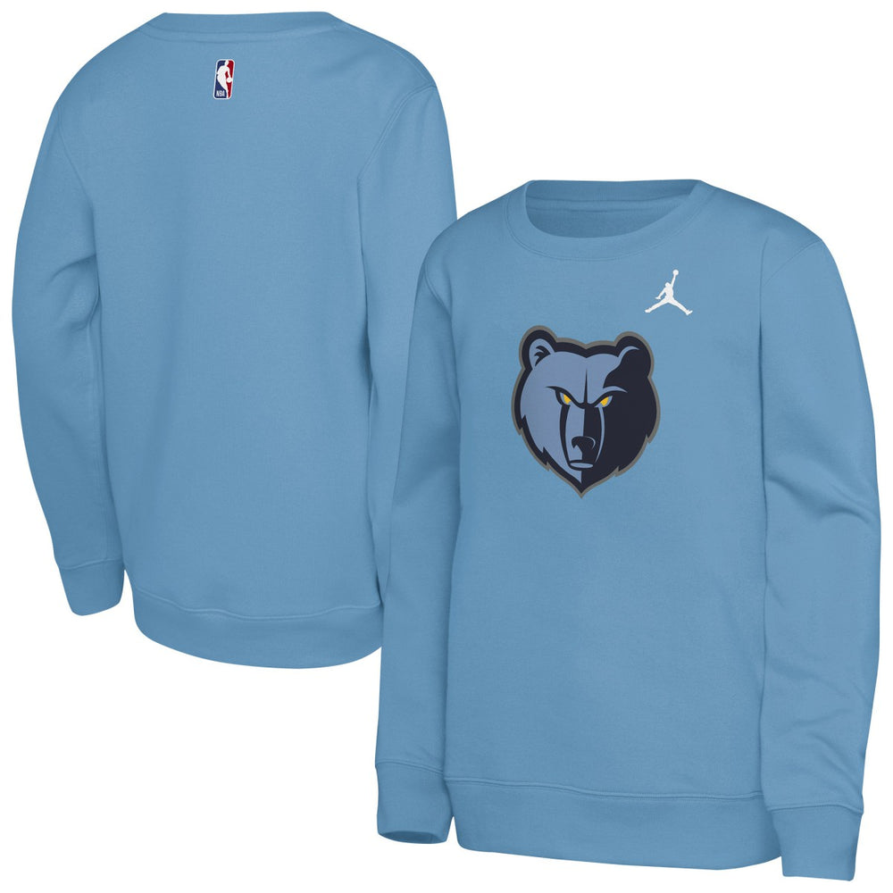 Memphis Grizzlies Jordan Brand Youth Courtside Statement Edition Sweatshirt Light Blue