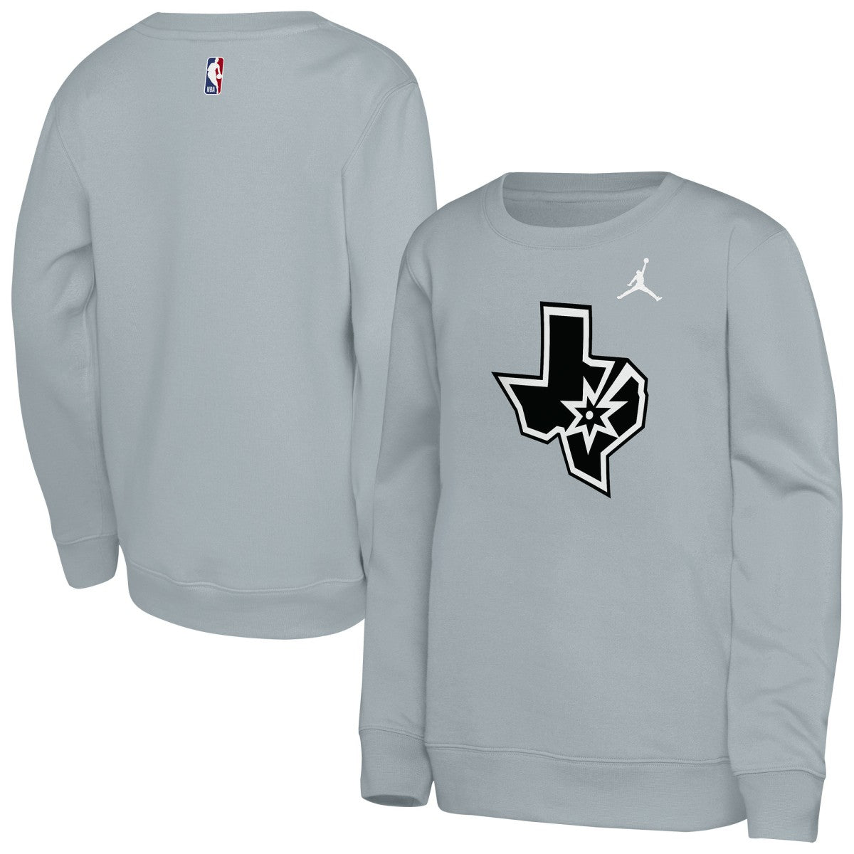San Antonio Spurs Jordan Brand Youth Courtside Statement Edition Sweatshirt Silver