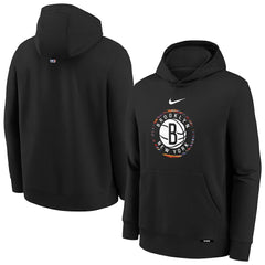 Brooklyn Nets Youth 2025/26 City Edition Club Fleece Pullover Hoodie Black