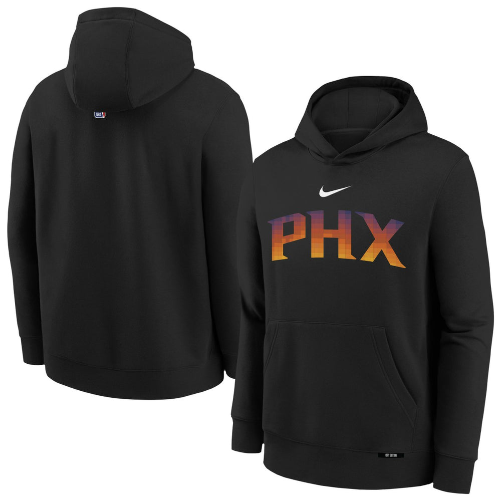 Phoenix Suns Youth 2025/26 City Edition Club Fleece Pullover Hoodie Black