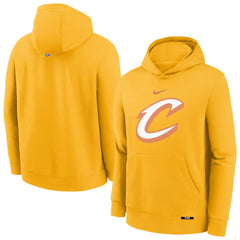 Cleveland Cavaliers Youth 2025/26 City Edition Club Fleece Pullover Hoodie Yellow