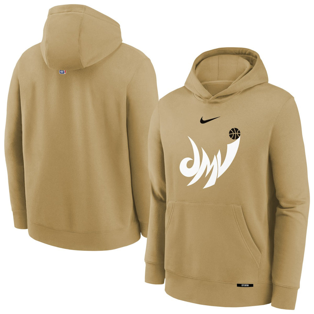 Washington Wizards Youth 2025/26 City Edition Club Logo Fleece Hoodie Tan