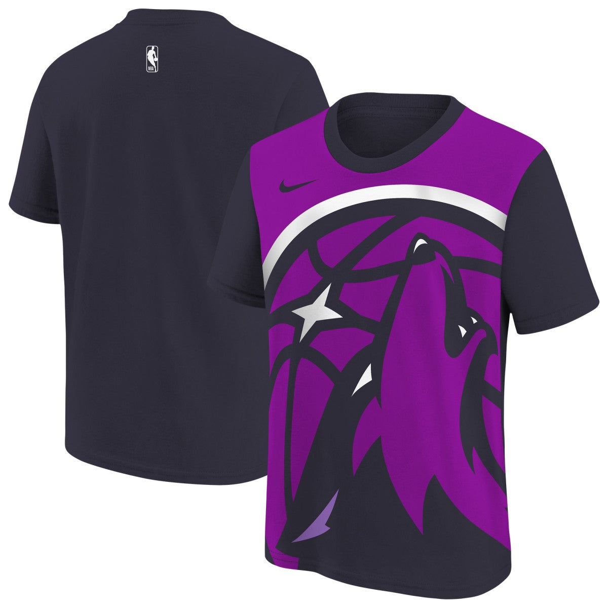 Minnesota Timberwolves Youth 2025/26 City Edition Max90 T-Shirt Purple/Navy