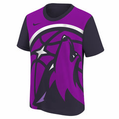 Minnesota Timberwolves Youth 2025/26 City Edition Max90 T-Shirt Purple/Navy