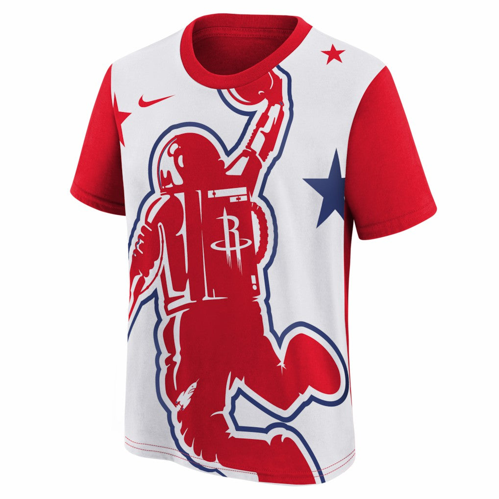 Houston Rockets Youth 2025/26 City Edition Max90 T-Shirt Red/White