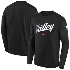Phoenix Suns Youth 2025/26 City Edition Dri-Fit Long Sleeve Game Top Black