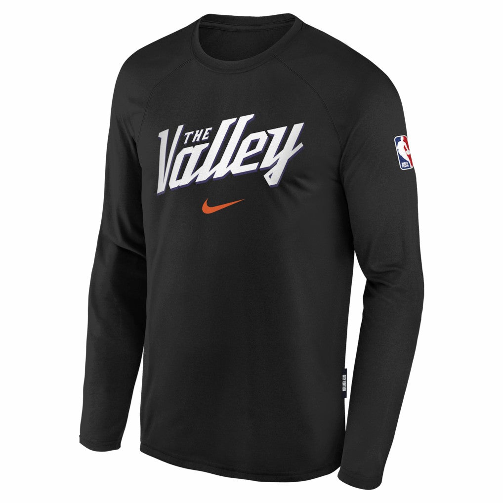 Phoenix Suns Youth 2025/26 City Edition Dri-Fit Long Sleeve Game Top Black