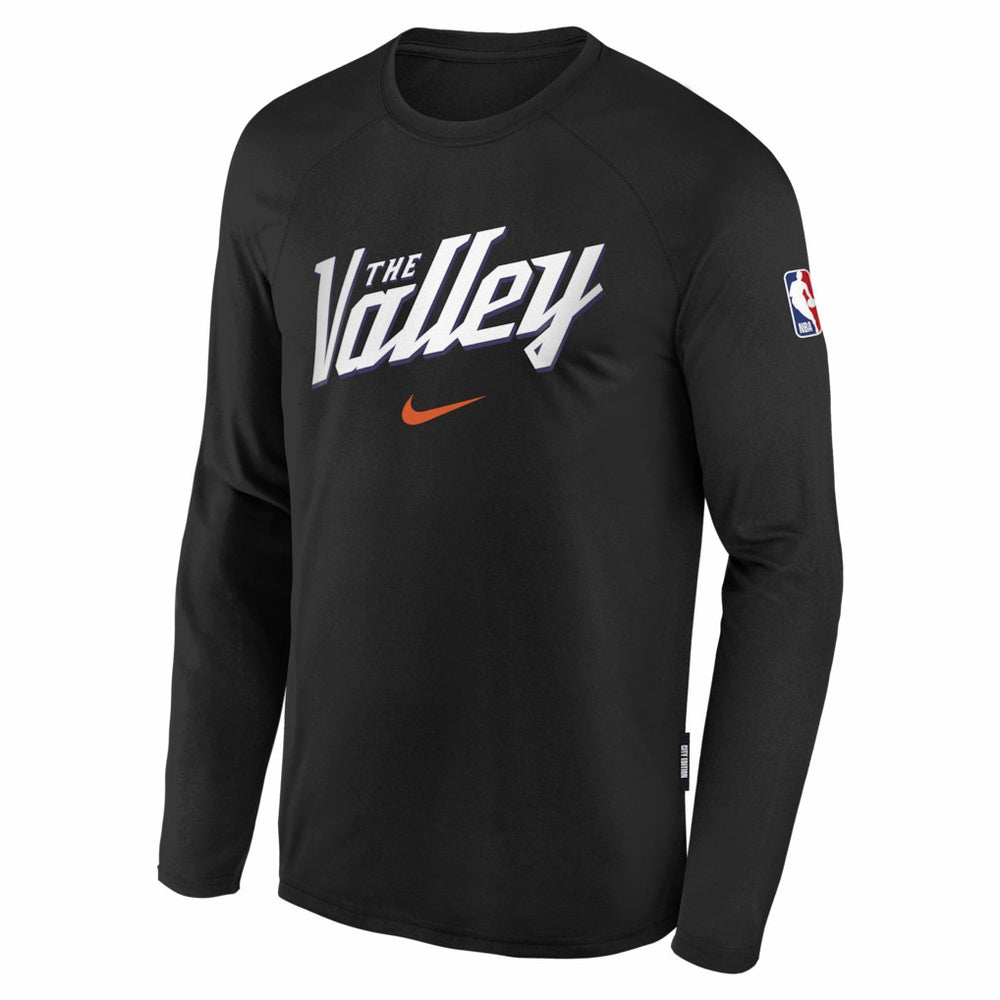 Phoenix Suns Youth 2025/26 City Edition Dri-Fit Long Sleeve Game Top Black