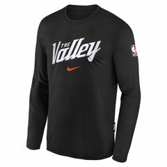 Phoenix Suns Youth 2025/26 City Edition Dri-Fit Long Sleeve Game Top Black