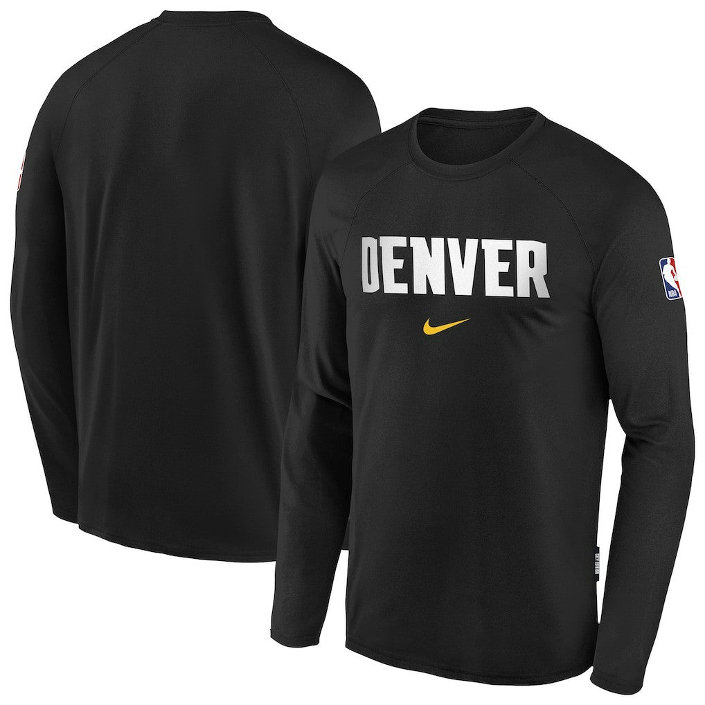 Denver Nuggets Youth 2025/26 City Edition Dri-Fit Long Sleeve Game Top Black