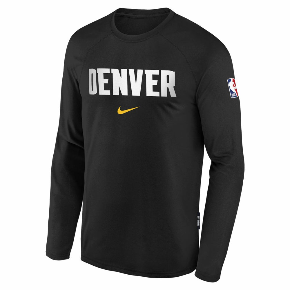 Denver Nuggets Youth 2025/26 City Edition Dri-Fit Long Sleeve Game Top Black