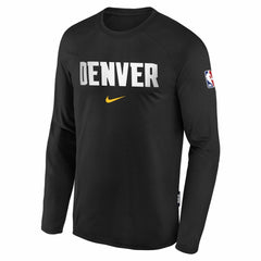 Denver Nuggets Youth 2025/26 City Edition Dri-Fit Long Sleeve Game Top Black