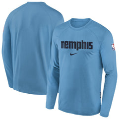 Memphis Grizzlies Youth 2025/26 City Edition Dri-Fit Long Sleeve Game Top Light Blue