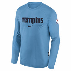 Memphis Grizzlies Youth 2025/26 City Edition Dri-Fit Long Sleeve Game Top Light Blue