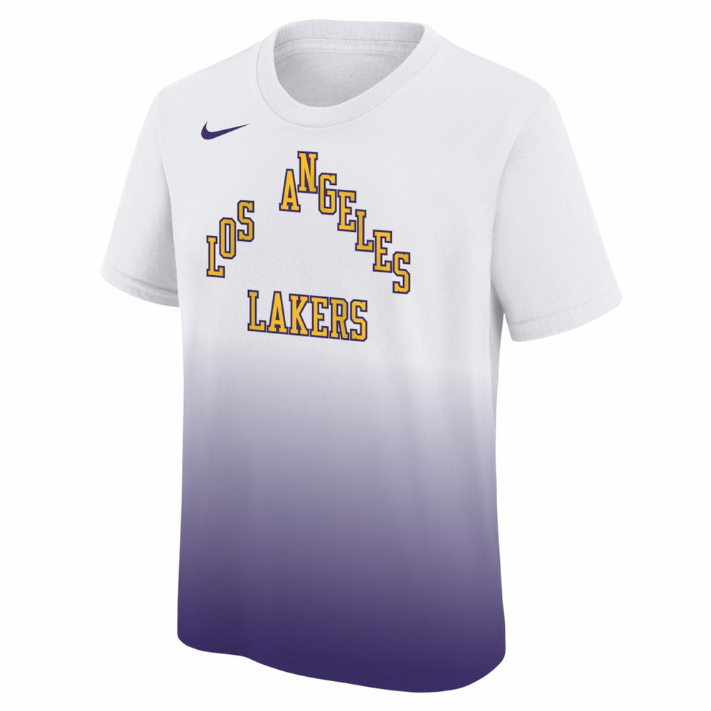 Los Angeles Lakers Youth 2025/26 City Edition Max90 T-Shirt White/Purple