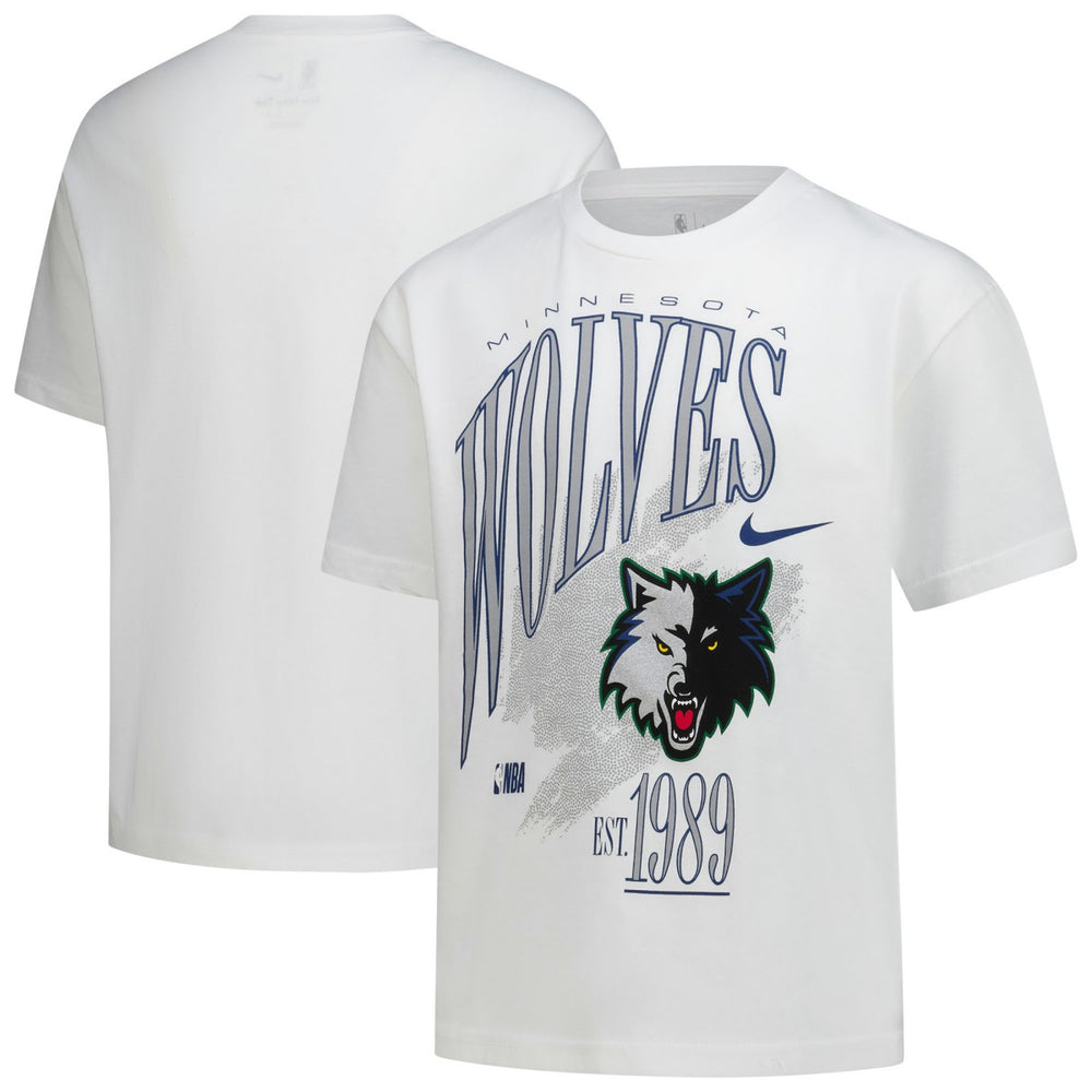Minnesota Timberwolves Youth Hardwood Classics Champs Max90 T-Shirt White