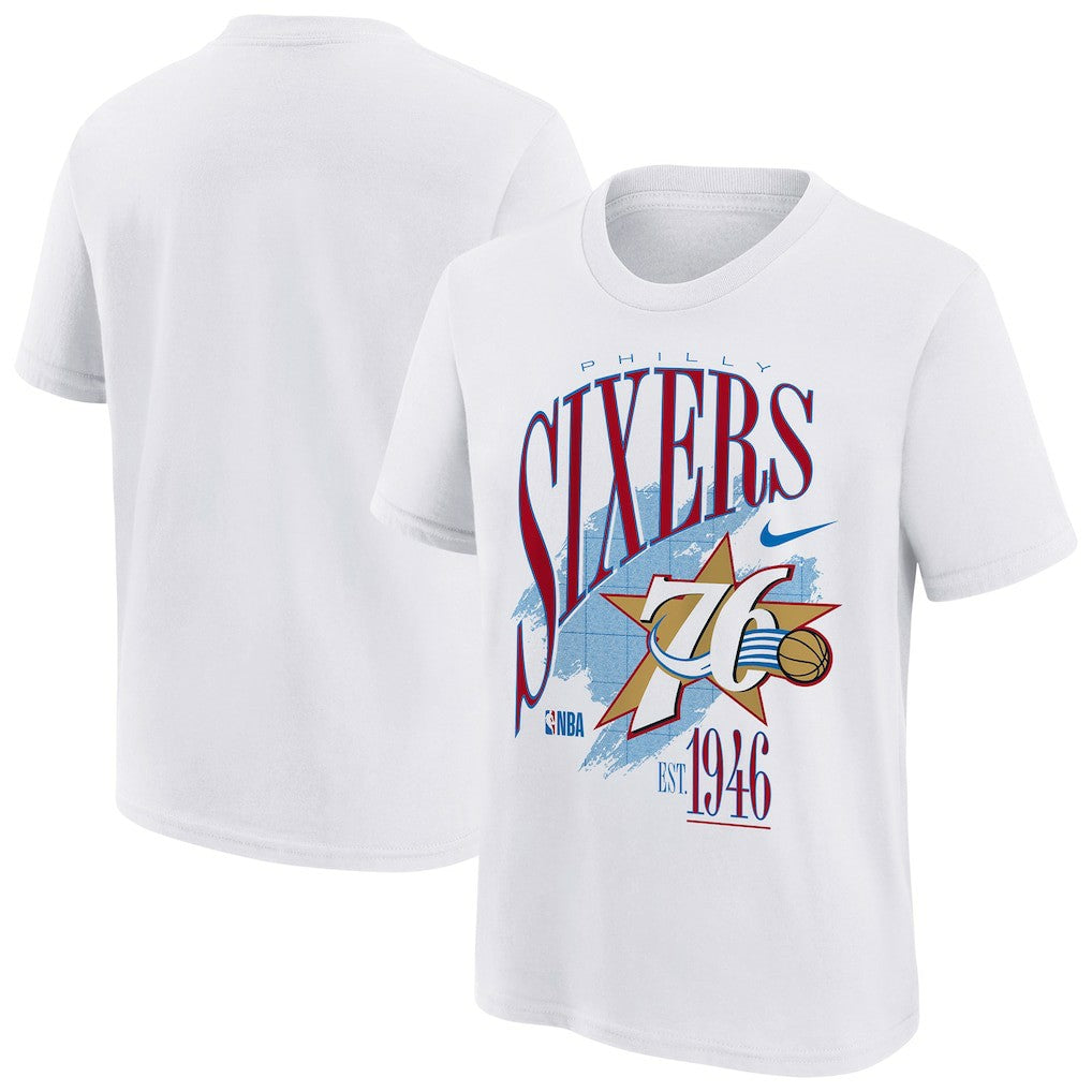 Philadelphia 76ers Youth Hardwood Classics Champs Max90 T-Shirt White
