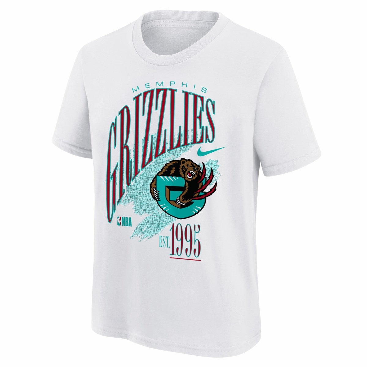 Memphis Grizzlies Youth Hardwood Classics Champs Max90 T-Shirt White