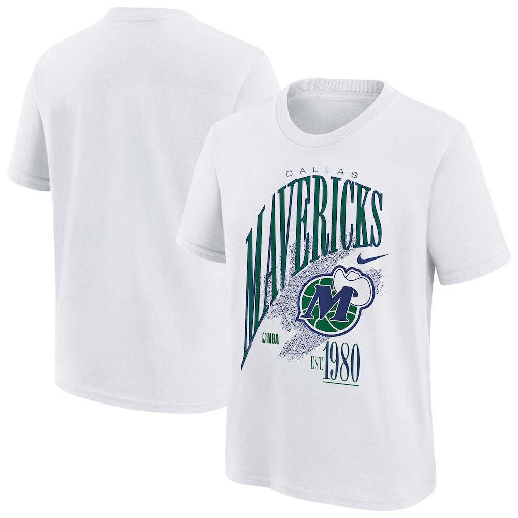 Dallas Mavericks Youth Hardwood Classics Champs Max90 T-Shirt White