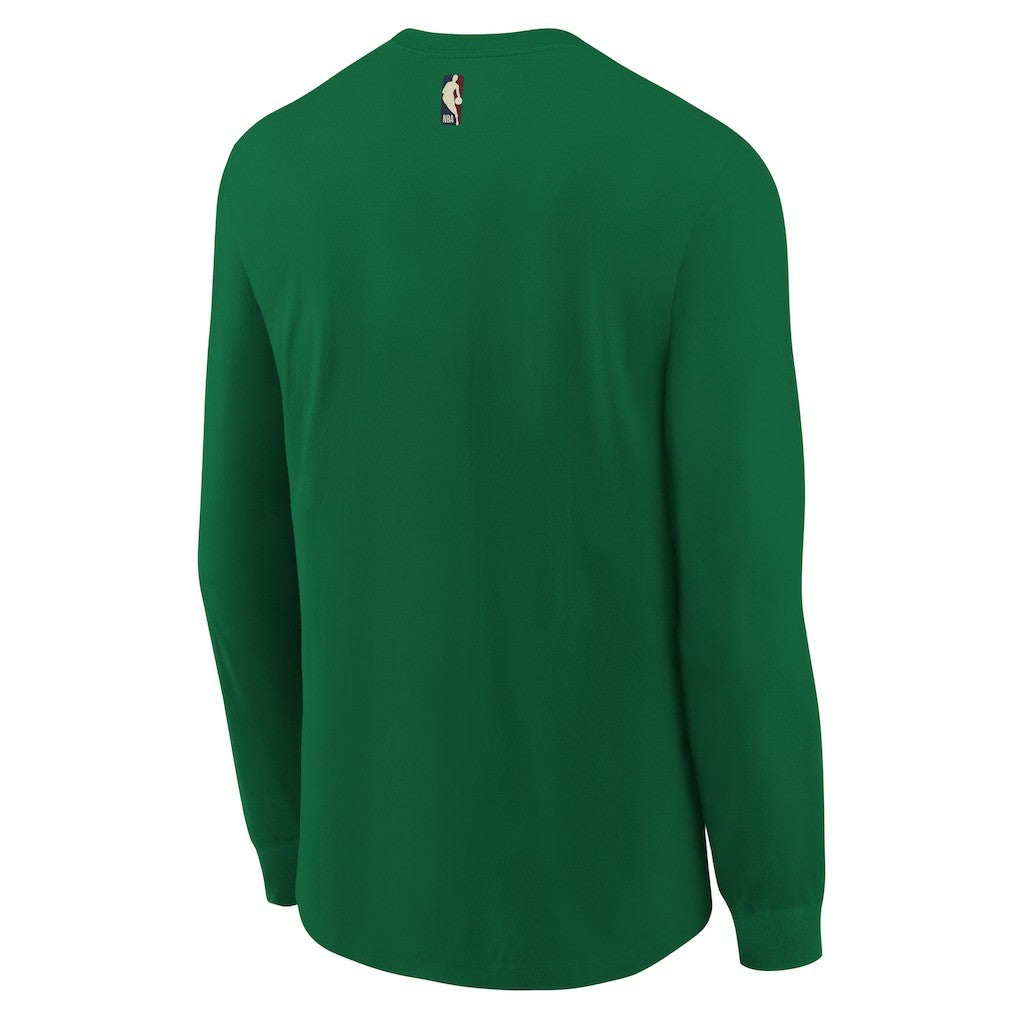 Dallas Mavericks Youth Hardwood Classics Essential Logo Max90 Long Sleeve T-Shirt Green