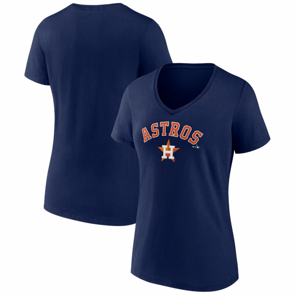 Houston Astros Women's Logo V-Neck T-Shirt - Navy T-shirts