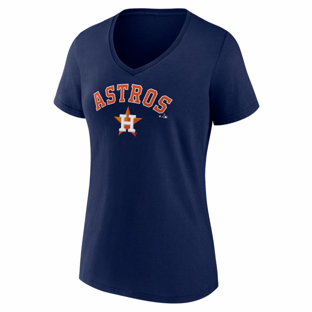 Houston Astros Women's Logo V-Neck T-Shirt - Navy T-shirts