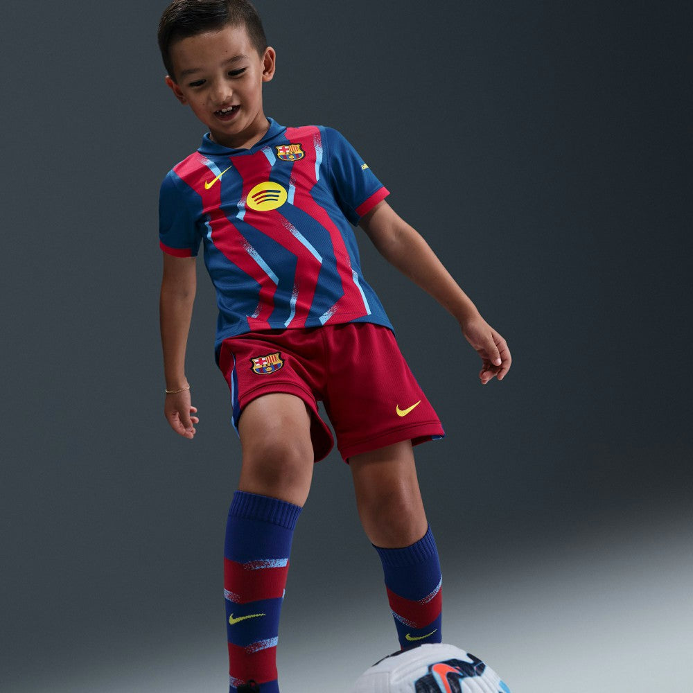 Barcelona Preschool 2025/26 Fourth Stadium Kit Set Blue/Red